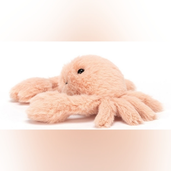 Jellycat Fluffy Crab 1.6x5.9x2" 🦀 Soft & Plush NWT - Picture 2 of 6
